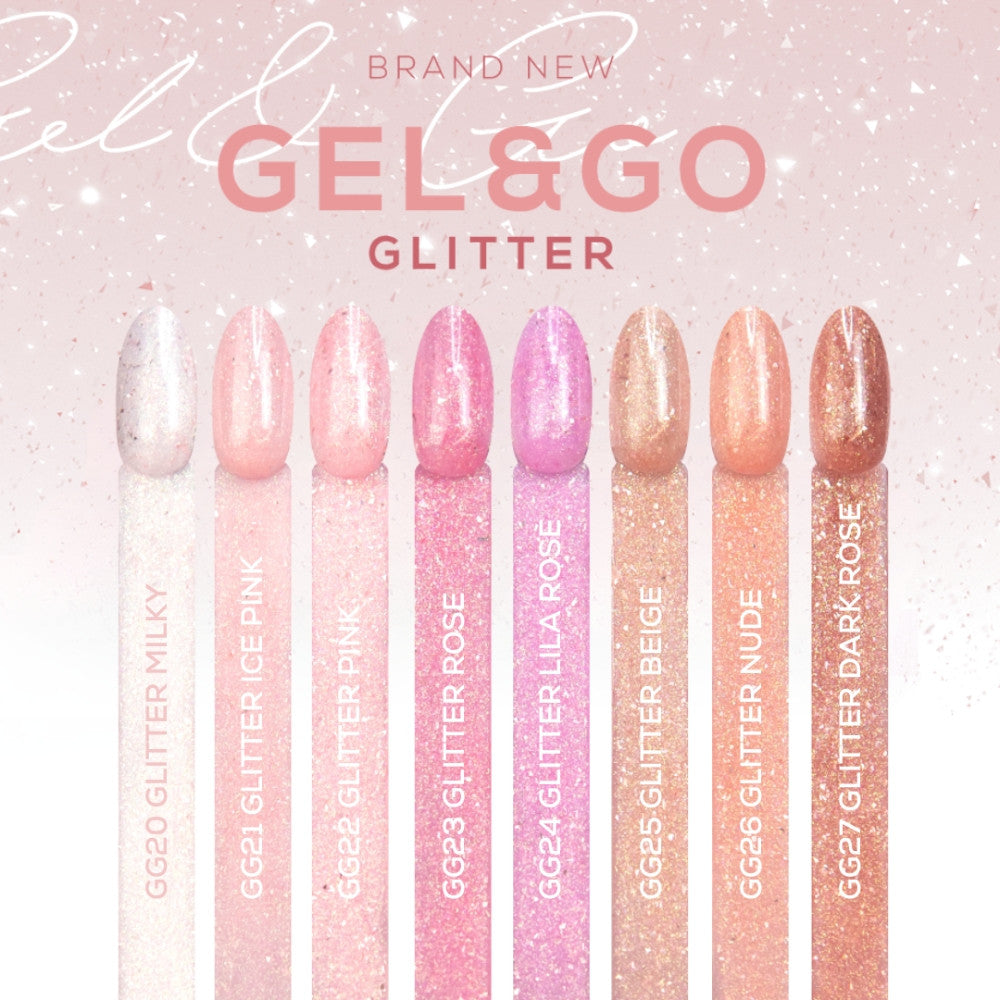 GG21 GLITTER ICE PINK - Gel&Go 50ml