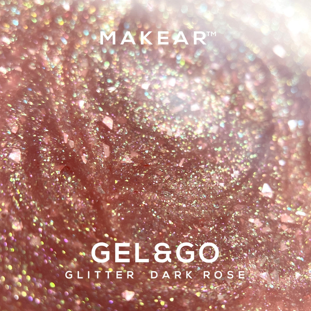 GG27 GLITTER DARK ROSE  - Gel&Go 15ml
