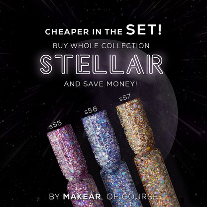 Set Stellar - 3x Smalto Semipermanente UV Makear